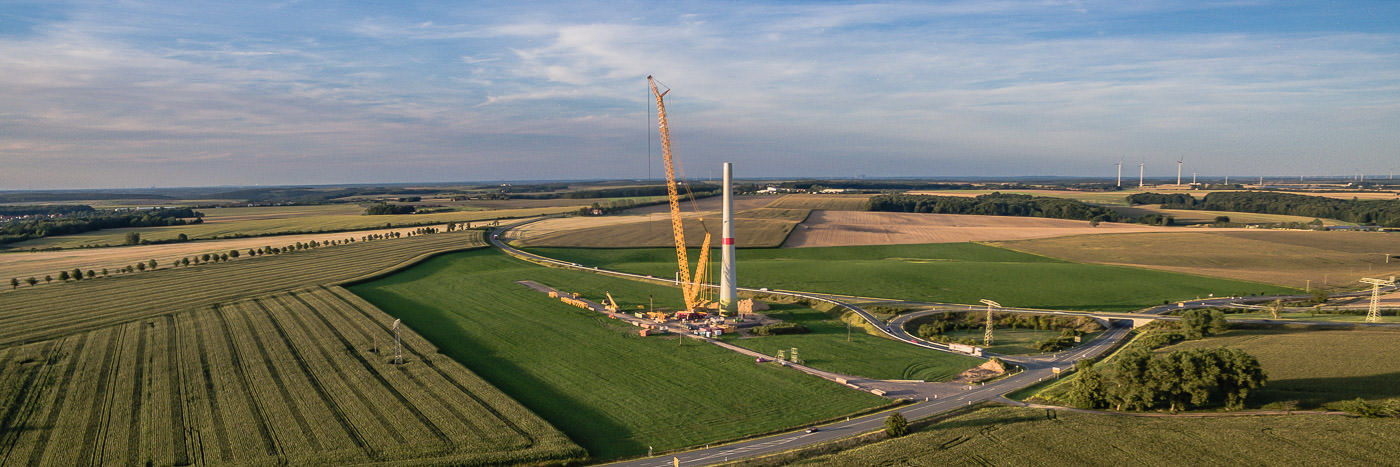 Aerophoto Baustelle Solaranlage